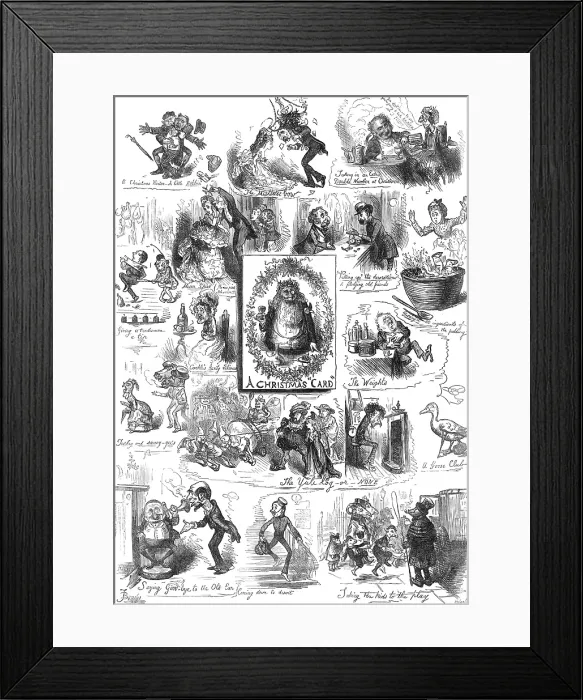 Framed Print : A Christmas Medley, by F. Barnard, 1872. Creator: Joseph Swain Framed Print : A Christmas Medley, by F. Barnard, 1872. Creator: Joseph Swain