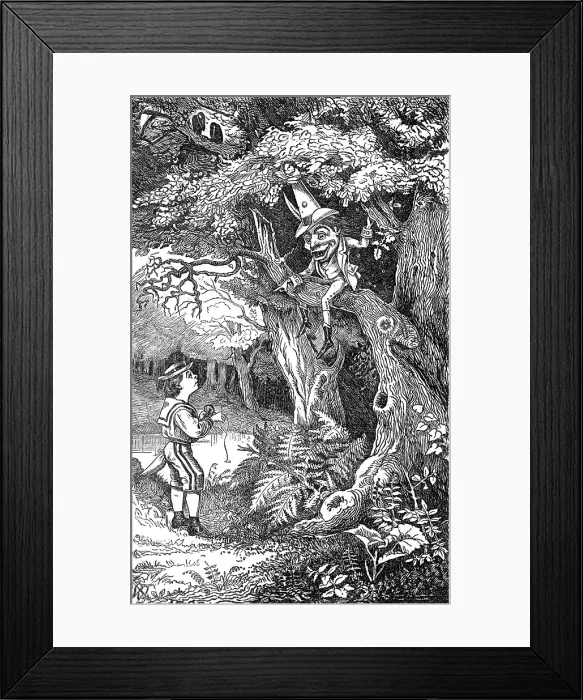 Framed Print : Harry and the Dwarf, from Mr. Knatchbull-Hugessen's Tales at Tea-Time, 1872. Creator: Unknown Framed Print : Harry and the Dwarf, from Mr. Knatchbull-Hugessen's Tales at Tea-Time, 1872. Creator: Unknown