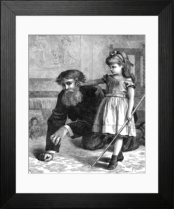 Framed Print : Tableaux Vivants: Una and the Lion, 1872. Creator: William Hollidge Framed Print : Tableaux Vivants: Una and the Lion, 1872. Creator: William Hollidge