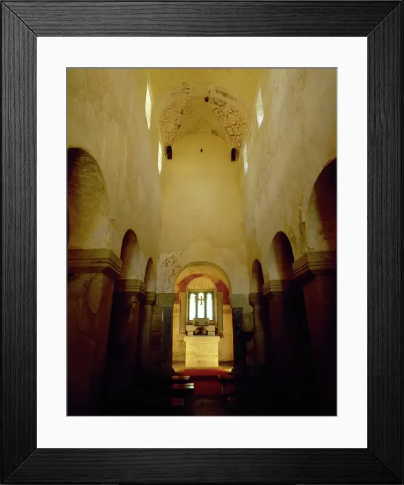Framed Print : Interior, Church of the Holy Saviour of Valdedios, Asturias, Spain, 9th century, (2002). Creator: LTL Framed Print : Interior, Church of the Holy Saviour of Valdedios, Asturias, Spain, 9th century, (2002). Creator: LTL