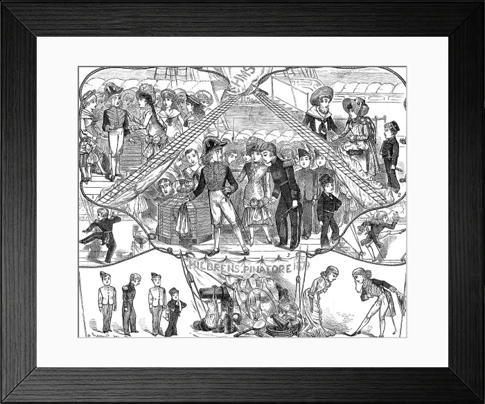 Framed Print : H.M.S. Pinafore, played by children at the Opera Comique, 1879, (1880). Creator: Unknown Framed Print : H.M.S. Pinafore, played by children at the Opera Comique, 1879, (1880). Creator: Unknown