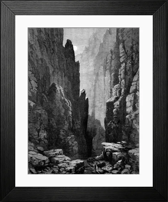 Framed Print : The Afghan War: the Chunari Pass through the Khoord Cabul Range, 1880. Creator: William James Palmer Framed Print : The Afghan War: the Chunari Pass through the Khoord Cabul Range, 1880. Creator: William James Palmer