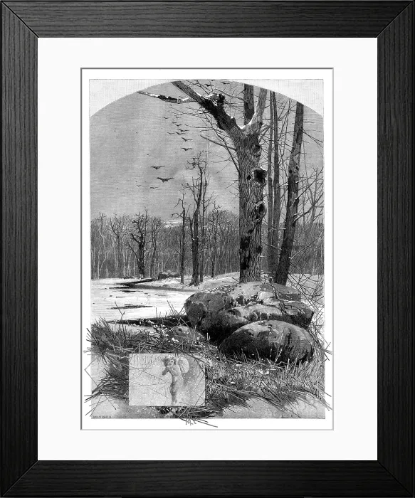 Framed Print : The Months: January, 1880. Creator: Unknown Framed Print : The Months: January, 1880. Creator: Unknown