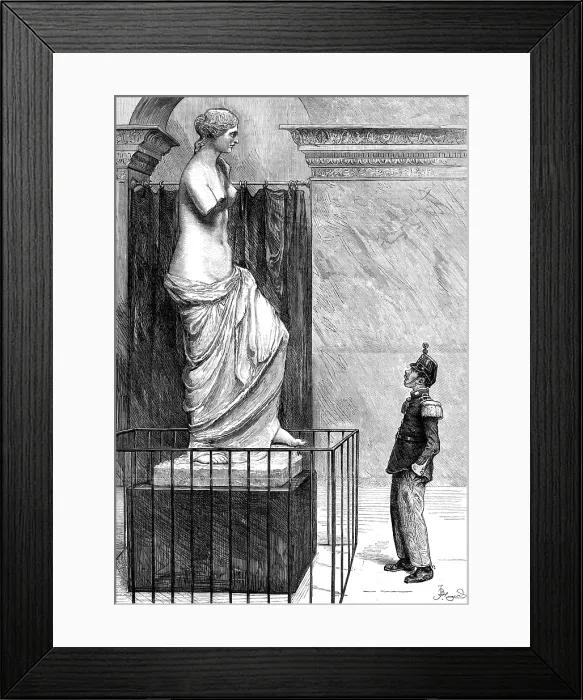 Framed Print : Venus and Mars at the Louvre Gallery, Paris, 1880. Creator: Unknown Framed Print : Venus and Mars at the Louvre Gallery, Paris, 1880. Creator: Unknown