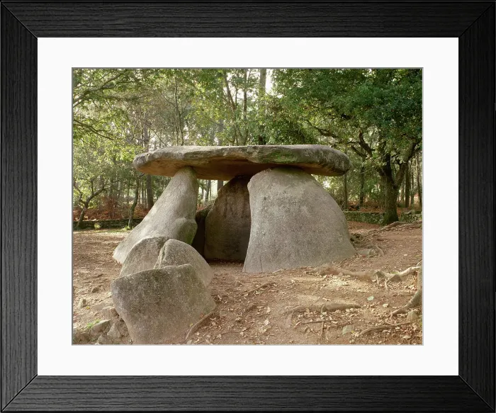 Framed Print : Prehistoric megalithic dolmen, Dolmen of Axeitos, Galicia, Spain, 3600-4000 BC (2000). Creator: LTL Framed Print : Prehistoric megalithic dolmen, Dolmen of Axeitos, Galicia, Spain, 3600-4000 BC (2000). Creator: LTL