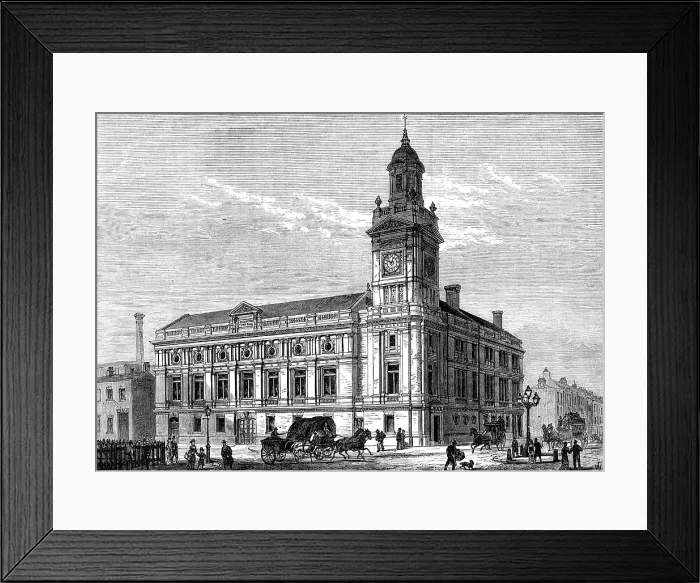 Framed Print : The Holborn Townhall, 1880. Creator: Unknown Framed Print : The Holborn Townhall, 1880. Creator: Unknown