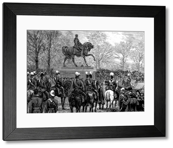 Framed Print : Unveiling the statue of Lord Gough in the Phoenix Park, Dublin, 1880. Creator: Unknown Framed Print : Unveiling the statue of Lord Gough in the Phoenix Park, Dublin, 1880. Creator: Unknown
