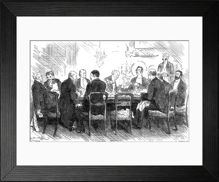Framed Print : So he merely pencilled on the back, Can't you give it to some one else? 1880. Creator: Joseph Swain Framed Print : So he merely pencilled on the back, Can't you give it to some one else? 1880. Creator: Joseph Swain