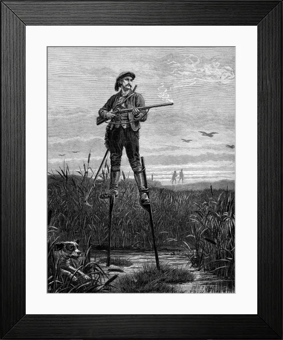 Framed Print : A sportsman of the Landes (France), 1880. Creator: Unknown Framed Print : A sportsman of the Landes (France), 1880. Creator: Unknown