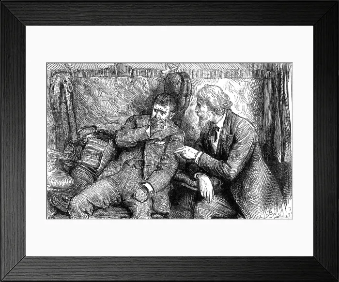 Framed Print : Mr. Vellumsom, however, chanced to meet the Duke travelling up to town in a railway-carriage, 1880 Creator: Unknown Framed Print : Mr. Vellumsom, however, chanced to meet the Duke travelling up to town in a railway-carriage, 1880 Creator: Unknown