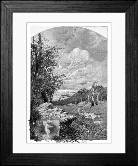 Framed Print : The Months: March, 1880. Creator: Unknown Framed Print : The Months: March, 1880. Creator: Unknown