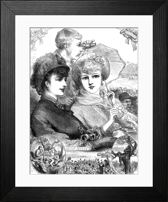 Framed Print : At the Boat-Race, 1880. Creator: Unknown Framed Print : At the Boat-Race, 1880. Creator: Unknown
