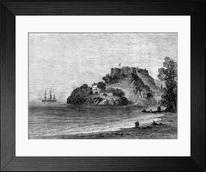 Framed Print : H.M.S. Bacchante off Port George, Grenada, 1880. Creator: John Greenaway Framed Print : H.M.S. Bacchante off Port George, Grenada, 1880. Creator: John Greenaway