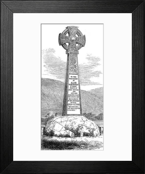 Framed Print : Memorial Cross of Princess Alice at Balmoral, 1880. Creator: Unknown Framed Print : Memorial Cross of Princess Alice at Balmoral, 1880. Creator: Unknown