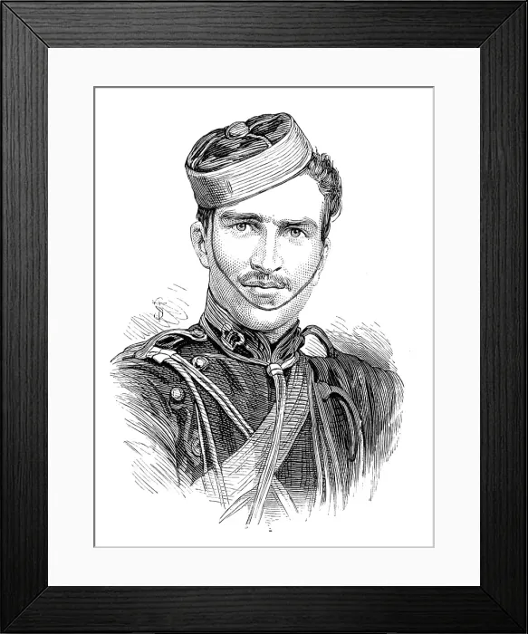 Framed Print : Lieutenant C. J. R. Hearsey, killed in action, Dec. 11 1879, (1880). Creator: Unknown