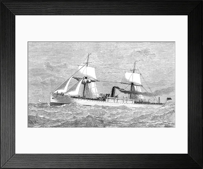 Framed Print : The steam-ship Kinfauns Castle, built of steel, 1880. Creator: Unknown Framed Print : The steam-ship Kinfauns Castle, built of steel, 1880. Creator: Unknown