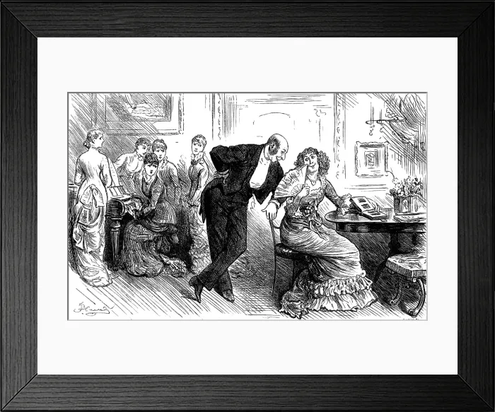 Framed Print : She had captivated a widower with five daughters... 1880. Creator: Joseph Swain Framed Print : She had captivated a widower with five daughters... 1880. Creator: Joseph Swain