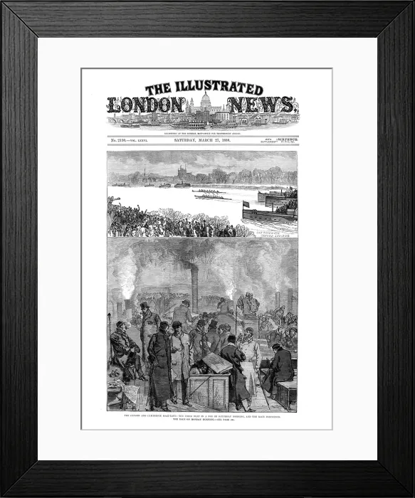 Framed Print : The Oxford and Cambridge Boat-Race... 1880. Creator: Unknown Framed Print : The Oxford and Cambridge Boat-Race... 1880. Creator: Unknown