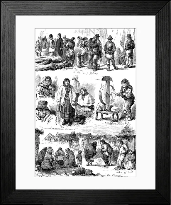 Framed Print : Sketches In Ireland: at Galway, 1880. Creator: Unknown Framed Print : Sketches In Ireland: at Galway, 1880. Creator: Unknown