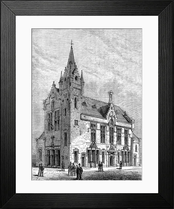 Framed Print : Crosshill and Govanhill Burgh Hall, near Glasgow, 1880. Creator: Unknown Framed Print : Crosshill and Govanhill Burgh Hall, near Glasgow, 1880. Creator: Unknown