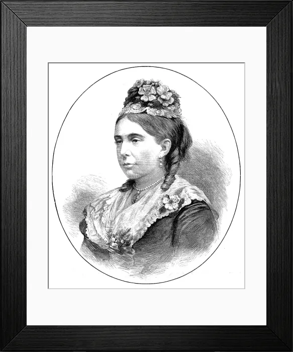 Framed Print : Her Grace the Duchess of Marlborough, 1880. Creator: Unknown Framed Print : Her Grace the Duchess of Marlborough, 1880. Creator: Unknown