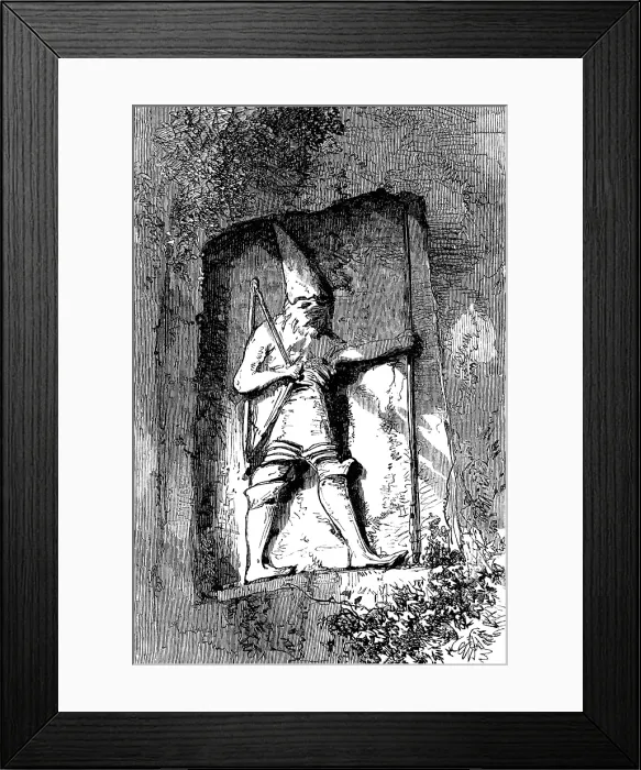 Framed Print : Sculptured figure at Nymphi, near Smyrna, 1880. Creator: Unknown Framed Print : Sculptured figure at Nymphi, near Smyrna, 1880. Creator: Unknown