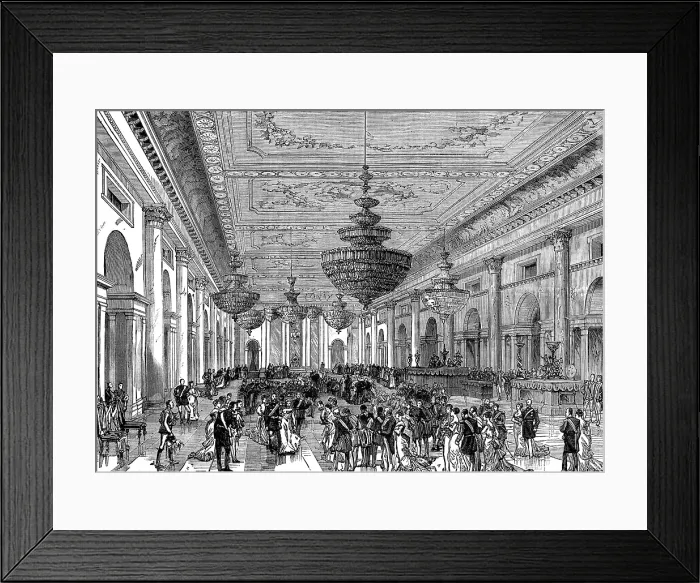 Framed Print : The attempt on the Czar's life: the Grand Ball-room, Winter Palace, St. Petersburg, 1880. Creator: Unknown Framed Print : The attempt on the Czar's life: the Grand Ball-room, Winter Palace, St. Petersburg, 1880. Creator: Unknown