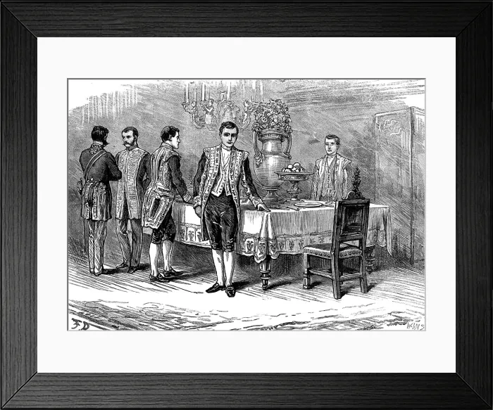 Framed Print : The attempt on the Czar's life: attendants at the imperial dinner table, St. Petersburg, 1880. Creator: Unknown Framed Print : The attempt on the Czar's life: attendants at the imperial dinner table, St. Petersburg, 1880. Creator: Unknown