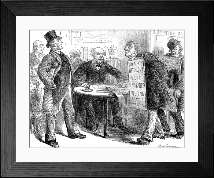 Framed Print : Election Sketches: untrustworthy standard-bearers, 1880. Creator: Unknown Framed Print : Election Sketches: untrustworthy standard-bearers, 1880. Creator: Unknown