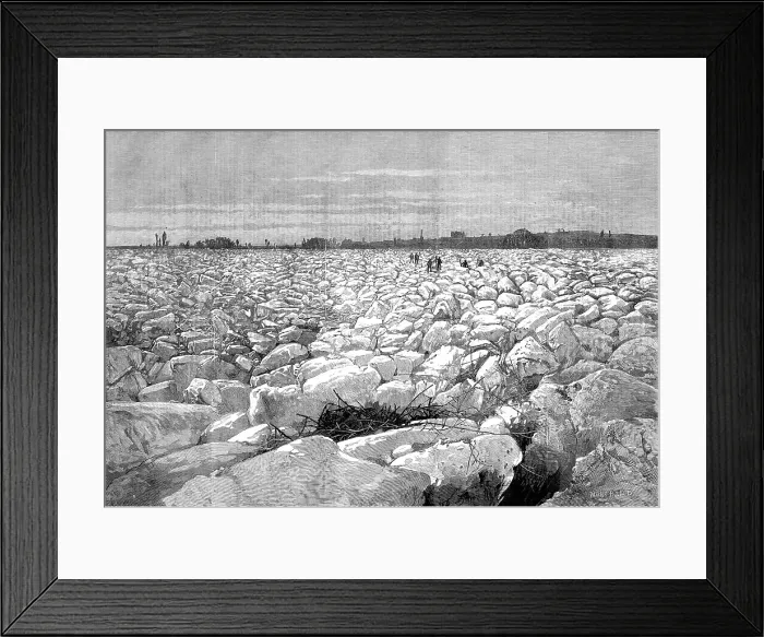 Framed Print : The Winter in France: the Loire at Saumur, 1880. Creator: George Montbard Framed Print : The Winter in France: the Loire at Saumur, 1880. Creator: George Montbard