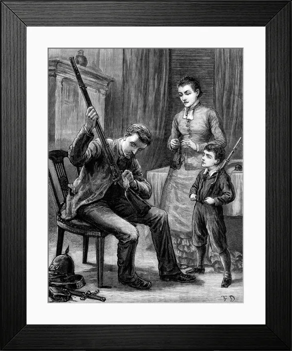 Framed Print : Preparing for the Easter Monday Volunteer Review, 1880. Creator: Unknown Framed Print : Preparing for the Easter Monday Volunteer Review, 1880. Creator: Unknown