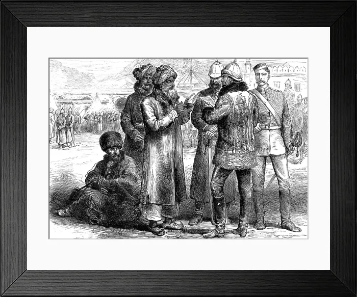 Framed Print : The Afghan War: a sketch in General Sir F. Roberts's head-quarters, Sherpore Cantonments, 1880. Creator: Unknown Framed Print : The Afghan War: a sketch in General Sir F. Roberts's head-quarters, Sherpore Cantonments, 1880. Creator: Unknown