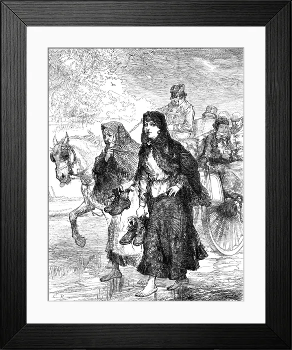Framed Print : Irish Sketches: Going to Church, 1880. Creator: Unknown Framed Print : Irish Sketches: Going to Church, 1880. Creator: Unknown