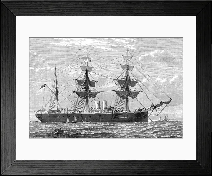 Framed Print : H.M.S Nelson, double screw, ironclad, 1880. Creator: Unknown Framed Print : H.M.S Nelson, double screw, ironclad, 1880. Creator: Unknown