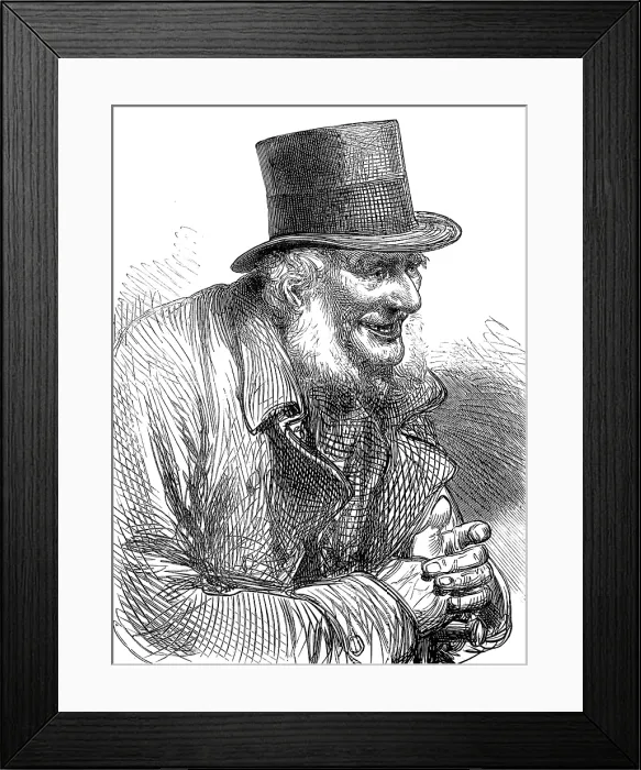 Framed Print : Election Sketches: the old voter who remembers the first reform bill, 1880. Creator: Unknown Framed Print : Election Sketches: the old voter who remembers the first reform bill, 1880. Creator: Unknown