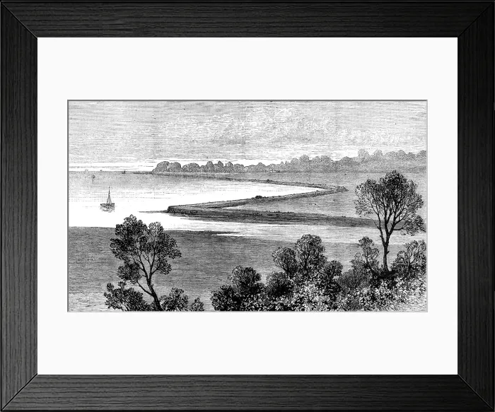 Framed Print : Land reclaiming works at Brading Haven, Isle of Wight, 1880. Creator: Unknown Framed Print : Land reclaiming works at Brading Haven, Isle of Wight, 1880. Creator: Unknown