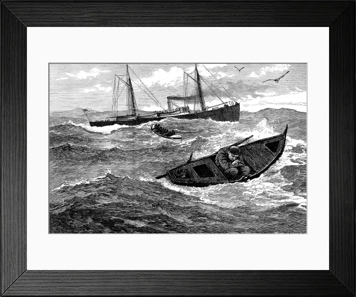 Framed Print : An incident during the search for H.M.S. Atalanta, 1880. Creator: Unknown