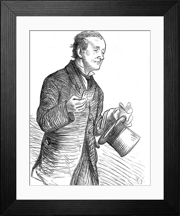 Framed Print : Election Sketches: the paid canvasser, 1880. Creator: Unknown Framed Print : Election Sketches: the paid canvasser, 1880. Creator: Unknown