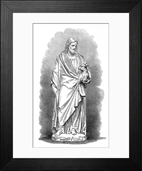 Framed Print : Statue of our Saviour, by a deaf and dumb artist, 1880. Creator: Unknown Framed Print : Statue of our Saviour, by a deaf and dumb artist, 1880. Creator: Unknown
