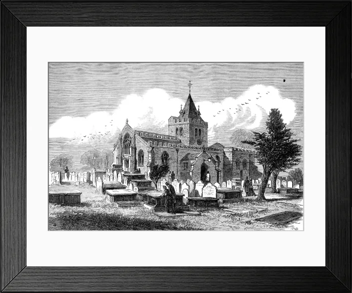 Framed Print : Gladstone Supplement: Hawarden Church, 1880. Creator: Unknown Framed Print : Gladstone Supplement: Hawarden Church, 1880. Creator: Unknown