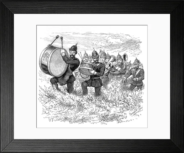 Framed Print : Sketches at the Brighton Theatre of War: The Band of Hope, 1880. Creator: Unknown Framed Print : Sketches at the Brighton Theatre of War: The Band of Hope, 1880. Creator: Unknown