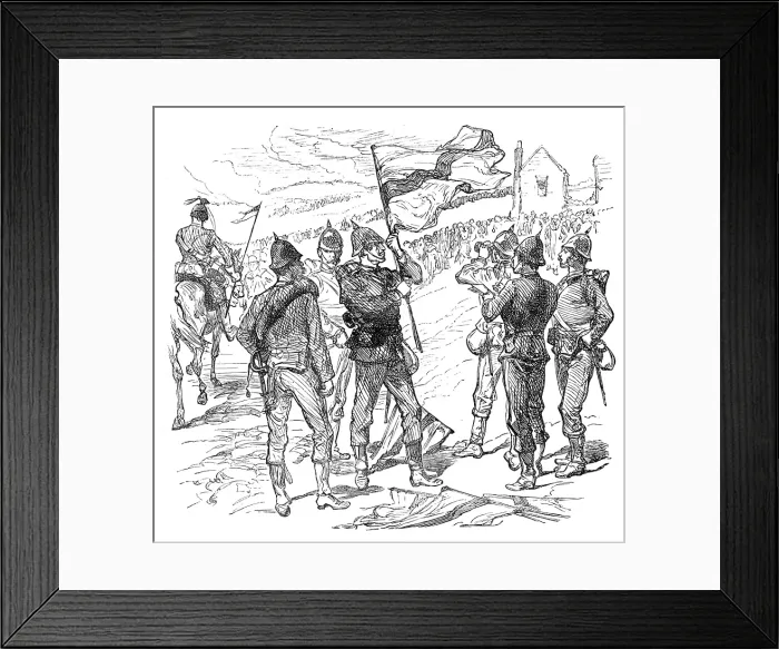 Framed Print : Sketches at the Brighton Theatre of War: Signalling, 1880. Creator: Unknown Framed Print : Sketches at the Brighton Theatre of War: Signalling, 1880. Creator: Unknown