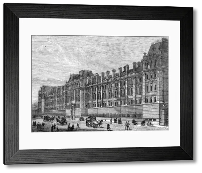 Framed Print : The new Cavalry Barracks at Knightsbridge, 1880. Creator: Unknown Framed Print : The new Cavalry Barracks at Knightsbridge, 1880. Creator: Unknown