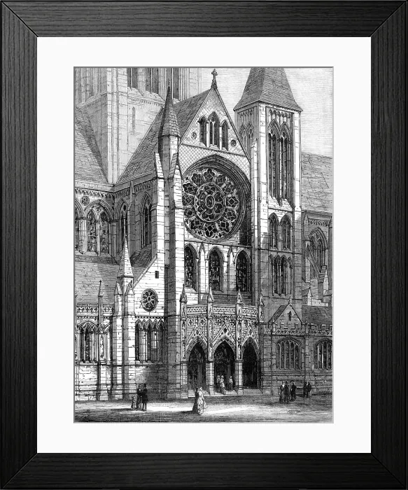 Framed Print : The new Cathedral of Truro (the architect's design): entrance to the South Transept, 1880. Creator: Unknown Framed Print : The new Cathedral of Truro (the architect's design): entrance to the South Transept, 1880. Creator: Unknown