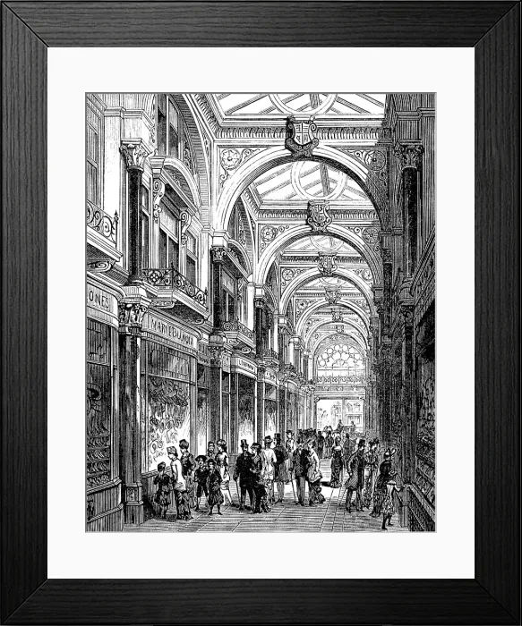 Framed Print : New arcade, Old Bond-Street: interior, 1880. Creator: Unknown Framed Print : New arcade, Old Bond-Street: interior, 1880. Creator: Unknown