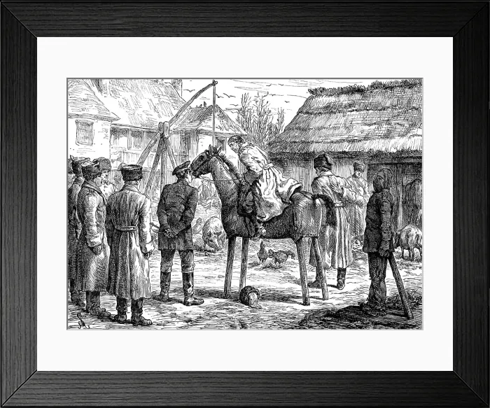 Framed Print : Russian Sketches: teaching Cossacks to ride, 1880. Creator: Unknown Framed Print : Russian Sketches: teaching Cossacks to ride, 1880. Creator: Unknown