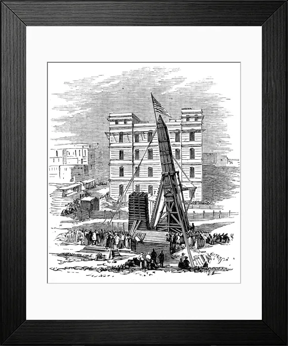 Framed Print : Removal of another obelisk from Alexandria, for transport to New York, 1880. Creator: Unknown Framed Print : Removal of another obelisk from Alexandria, for transport to New York, 1880. Creator: Unknown