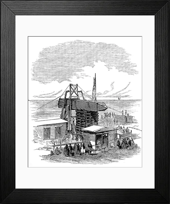 Framed Print : Removal of another obelisk from Alexandria, for transport to New York, 1880. Creator: Unknown Framed Print : Removal of another obelisk from Alexandria, for transport to New York, 1880. Creator: Unknown