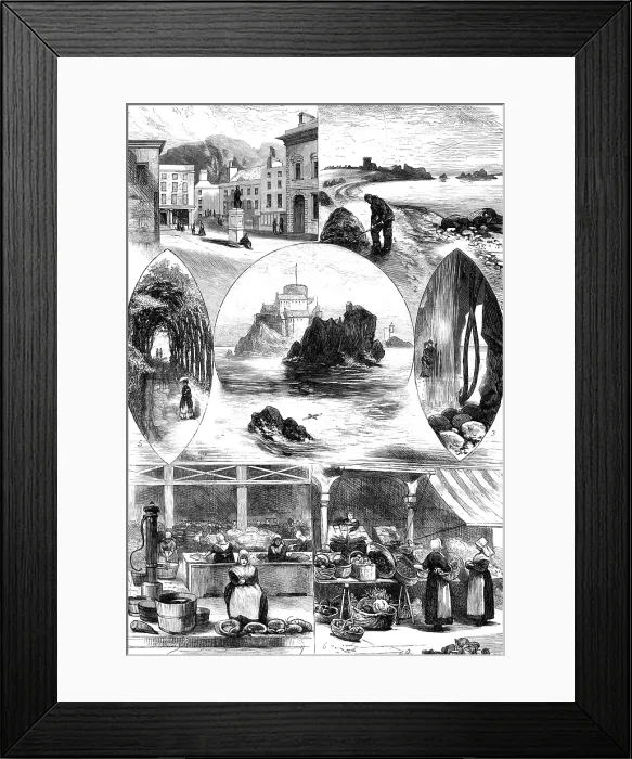 Framed Print : Whitsuntide Holiday Sketches: Jersey, 1880. Creator: H. Buckman Framed Print : Whitsuntide Holiday Sketches: Jersey, 1880. Creator: H. Buckman
