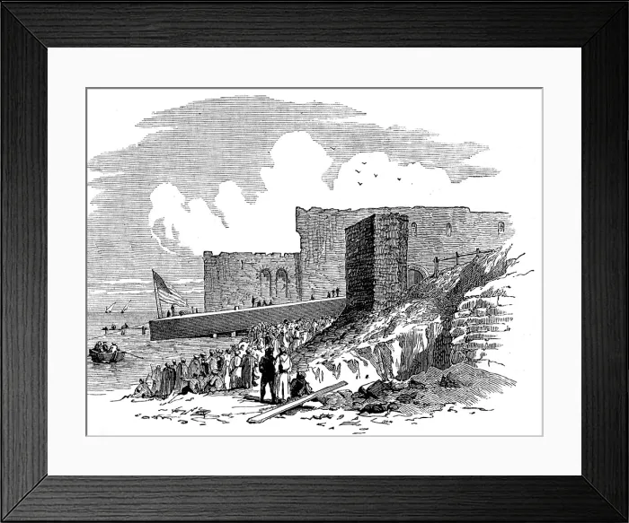 Framed Print : Removal of another obelisk from Alexandria, for transport to New York, 1880. Creator: Unknown Framed Print : Removal of another obelisk from Alexandria, for transport to New York, 1880. Creator: Unknown